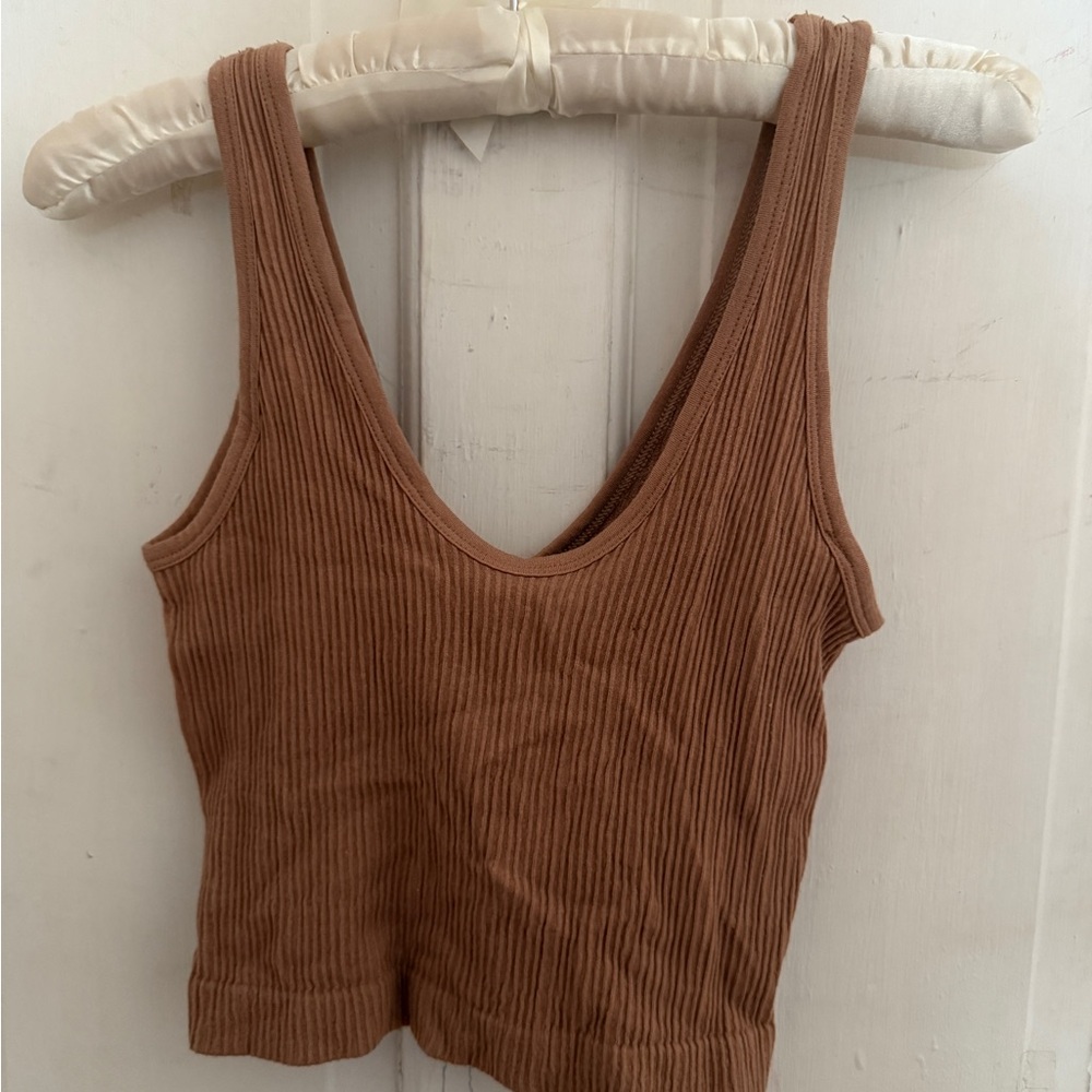 Ribbed Brown Tank Top NWT